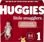 Baby Diapers Size Newborn (up to 10 lbs), 76ct, Huggies Little Snugglers